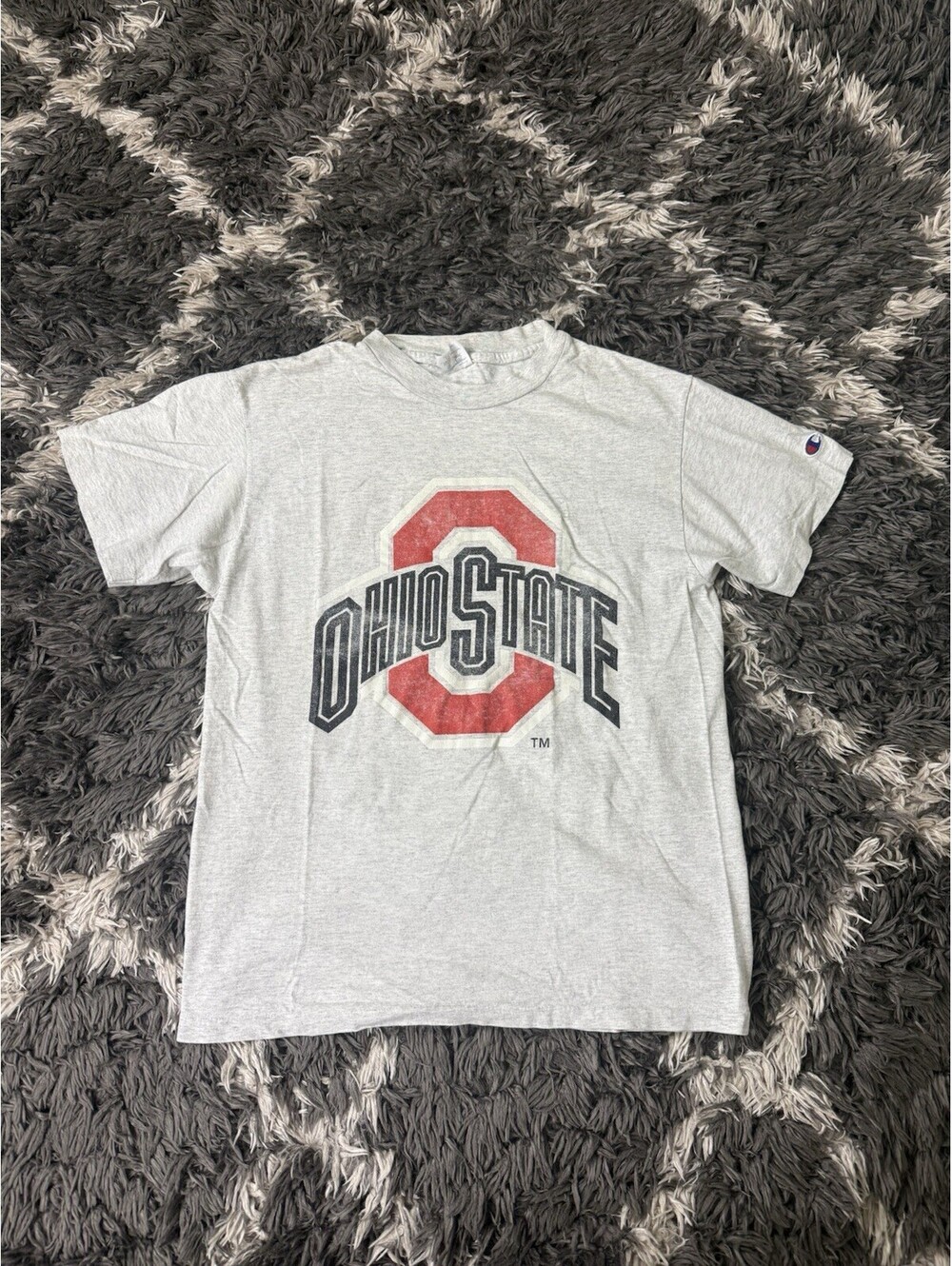 Vintage 90s Ohio State Buckeyes Champion T Shirt Medium USA Made Single Stitch